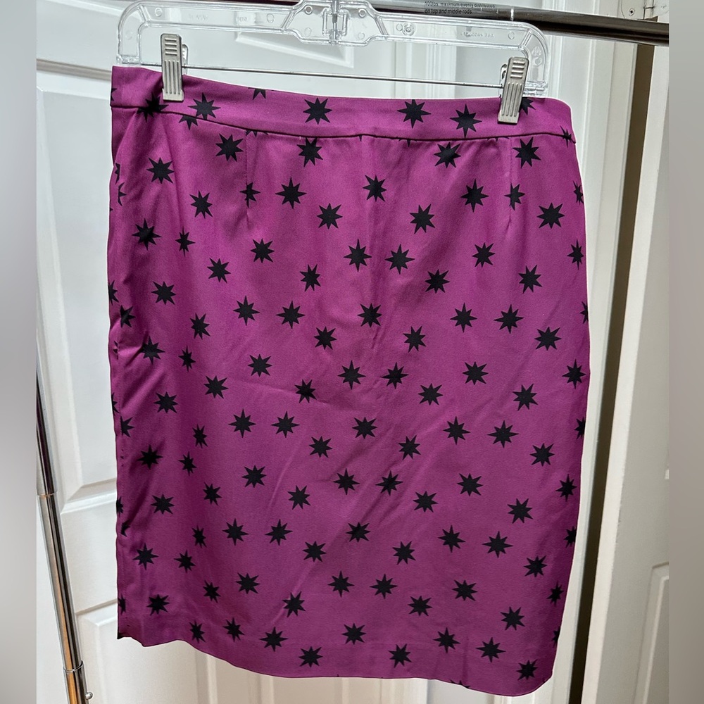 Halogen Purple Star Patterned Skirt Size 10